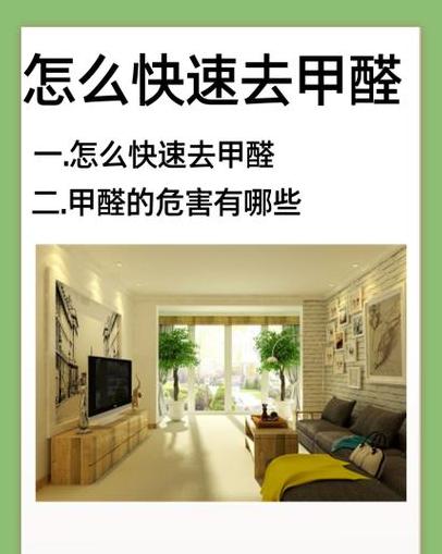 一周速除甲醛攻略新房入住无忧解密
