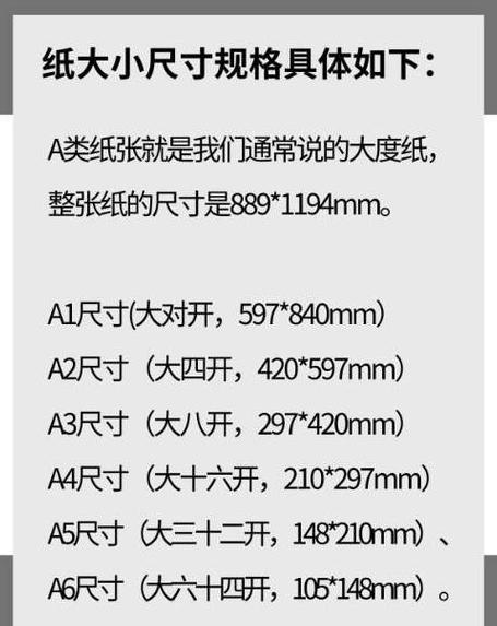 4K纸尺寸解析：标准尺寸与开度对照