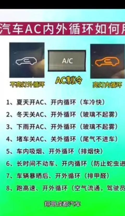 夏季空调内循环外循环哪个更佳？车主揭秘正确使用方法