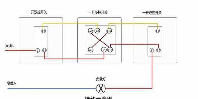 单控开关LL1L2接线教程及注意事项
